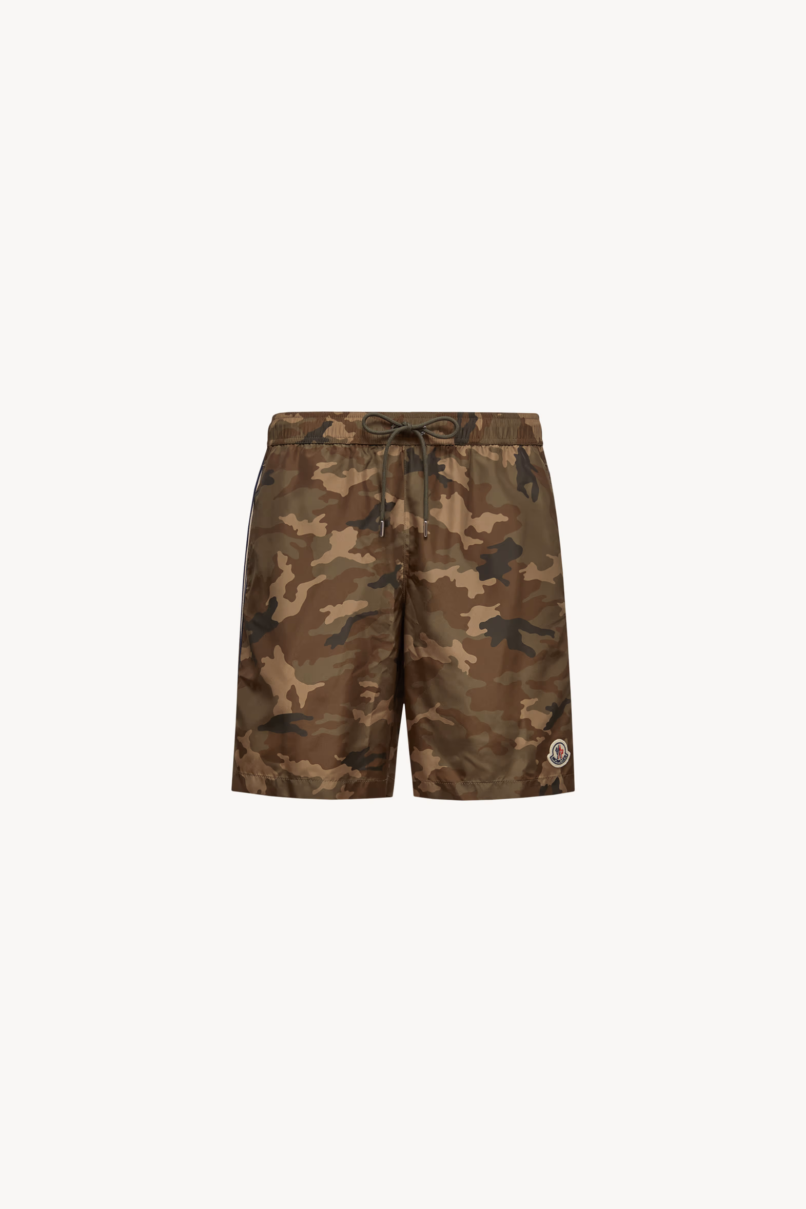 Printed Swim Shorts Men Green & Brown Moncler 0
